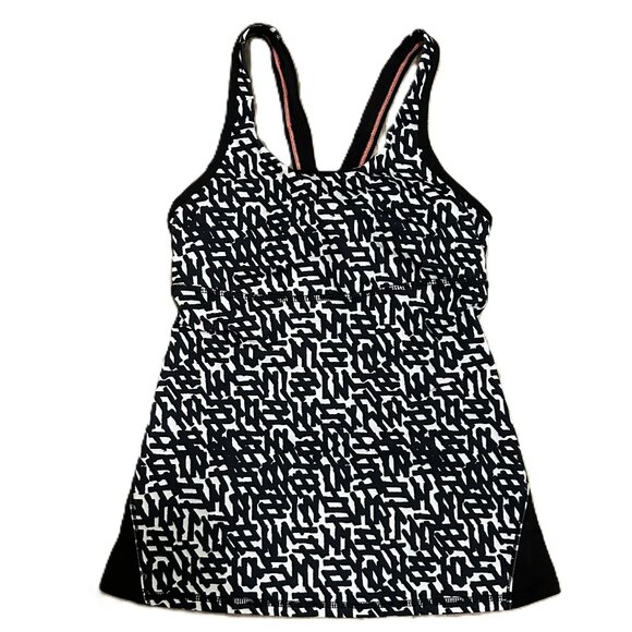 LULULEMON Crossback Tank II Net Pop Mesh Back White Black Size 4‎ Women's - Picture 4 of 9